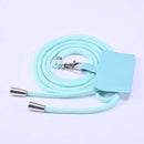 Mint green adjustable detachable cord lanyard strap with metal aglets and clip attachment