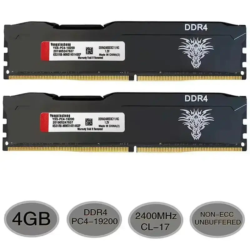 DDR3 DDR4 RAM 4GB 8GB 1333 1600 2133 2400 2666 3200 MHz Desktop Memory Non-ECC