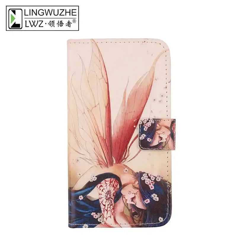 Fantasy-inspired leather case for Intex Aqua S9 Pro with floral and ethereal design