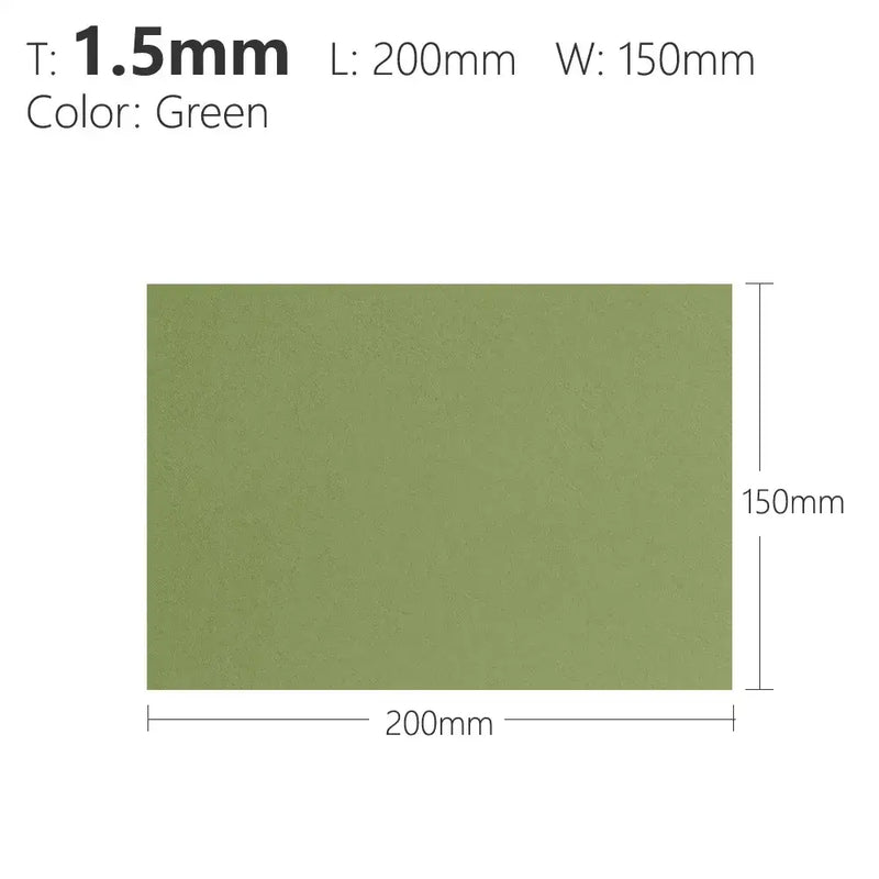 Green rectangular sheet 200mm x 150mm x 1.5mm from QingGear Commercial Manufacture