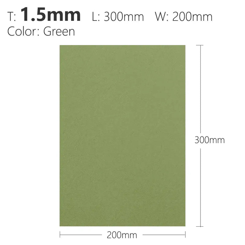 Green rectangular sheet with dimensions and thickness from QingGear Commercial Manufacture