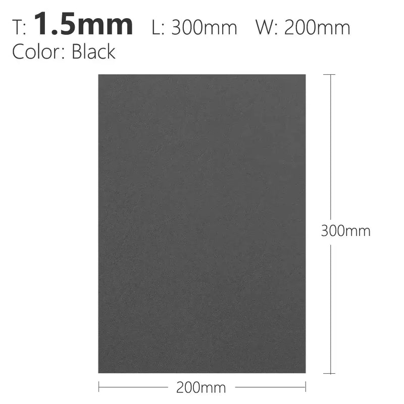 Black rectangular sheet with specific dimensions from QingGear Commercial Manufacture