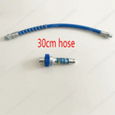 Blue flexible 30cm hose with metal fittings for Quick Locking Pliers for M10 grease connectors