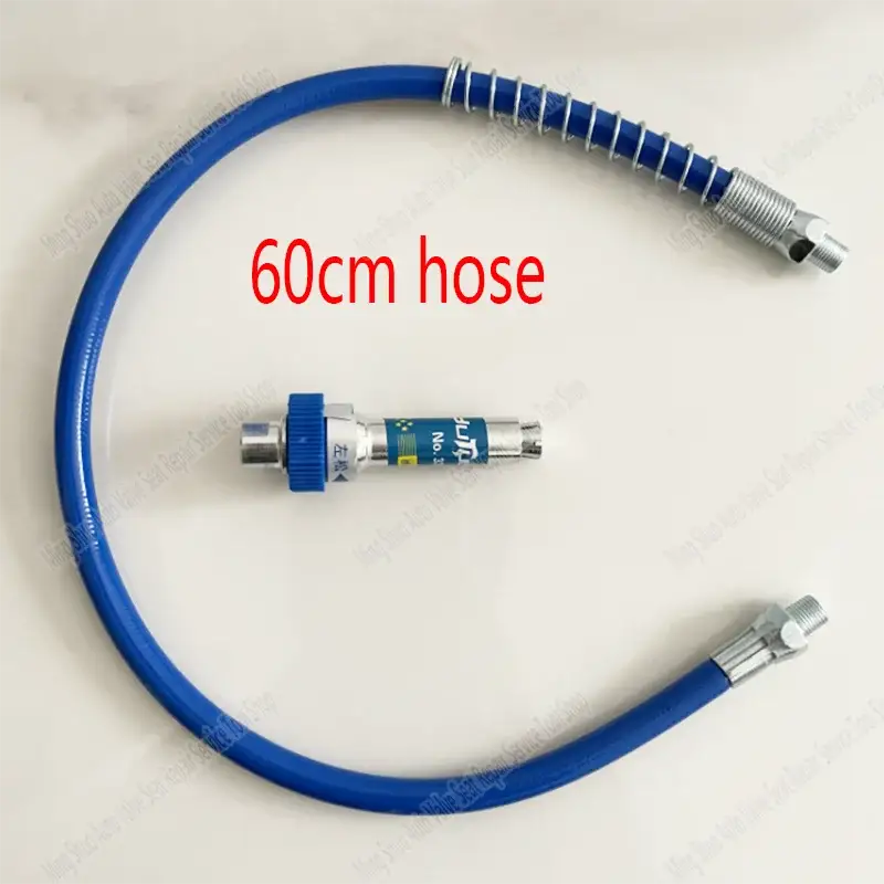 Blue flexible hose with metal fittings for Quick Locking Pliers for M6, M8, M10 Grease