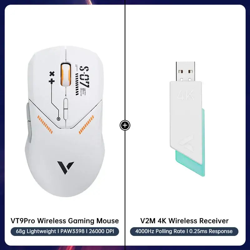 Rapoo VT9PRO Wireless Gaming Mouse with USB receiver for precision and customization