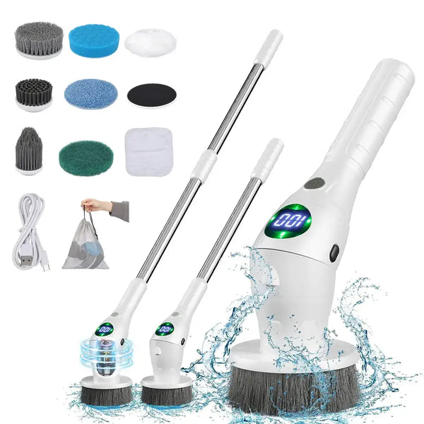 Electric cleaning brush with versatile attachments from Raugee, Mainland China