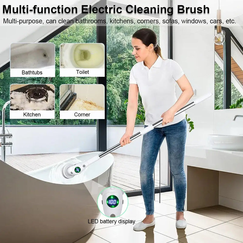 Multi-function Raugee Electric Cleaning Brush from Mainland China with extendable handle