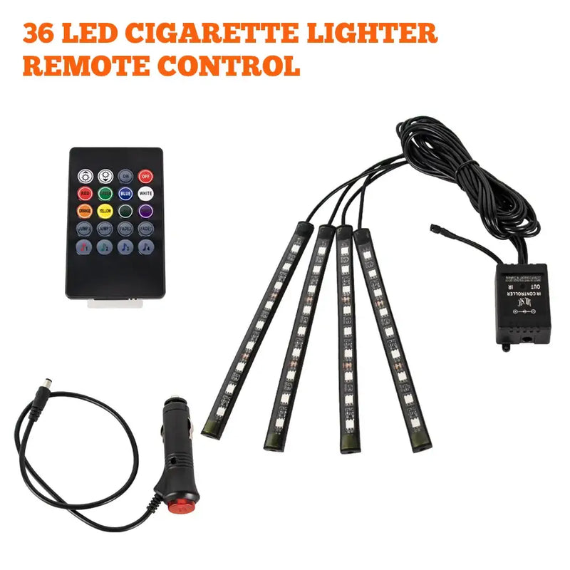 LED light strips with remote control and car adapter for NoEnName Atmosphere Lamp