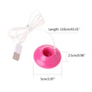 Pink donut-shaped device with USB cable for Robovacs humidification method