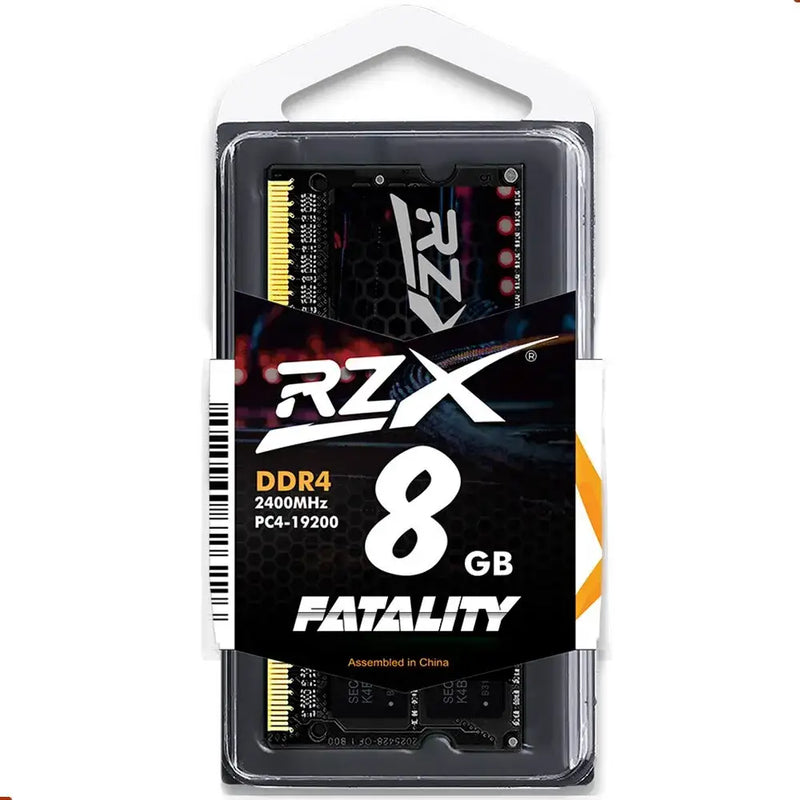 RZX DDR4 Memoria packaged in clear case for enhanced laptop performance and efficiency