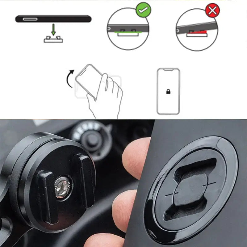 Sadione Universal Bicycle Phone Holder featuring a sleek magnetic mount design