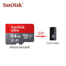 SanDisk Ultra 64GB microSD card and reader for high-speed video compatibility in China