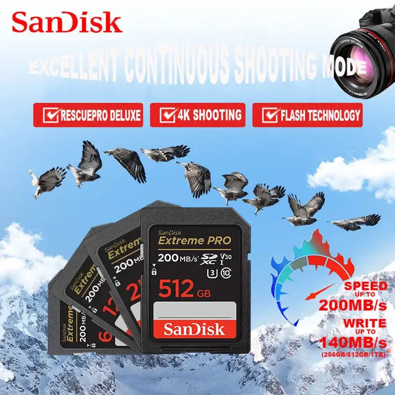 SanDisk Ultra Original SD card 32GB SDHC 64GB 128GB 256GB 512GB SDXC Class10