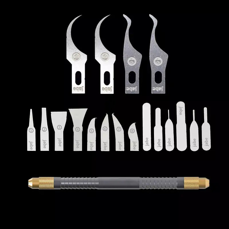 Precision craft knife set featuring SAYTL Alloy Steel blades for PCB chip repair