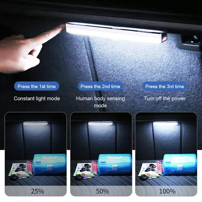 SEAMETAL Car Sensor Light features LED light bar with adjustable brightness for nighttime driving