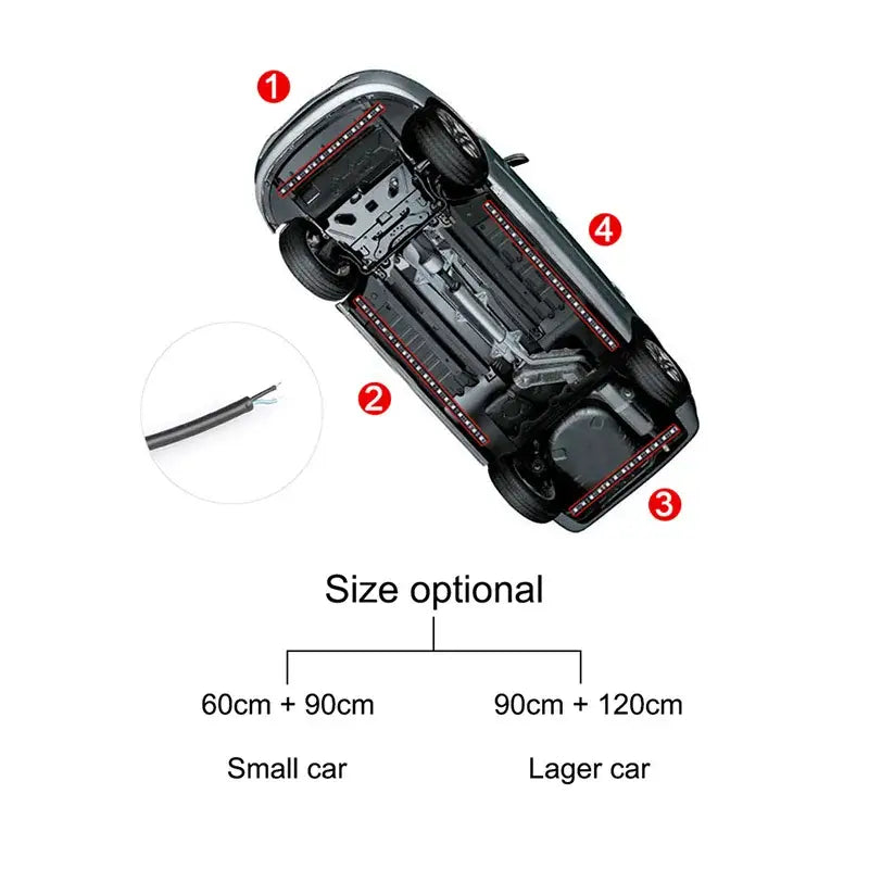 SEAMETAL Car Flexible Underglow Strip Light LED Underbody Remote APP Control