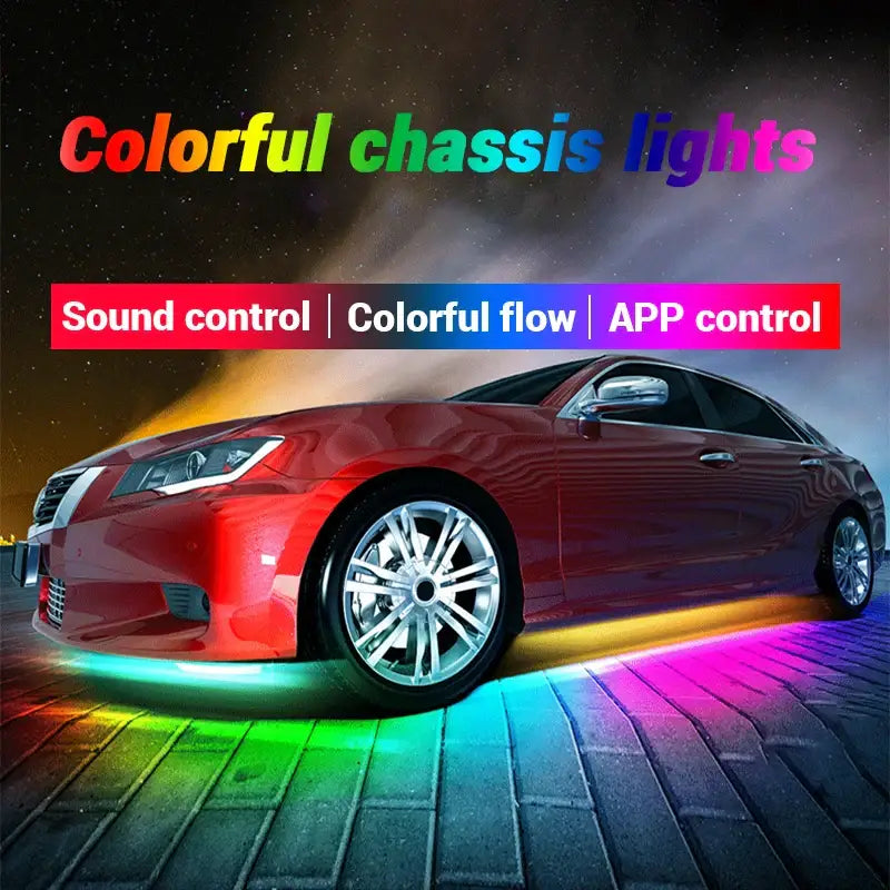 SEAMETAL Car Flexible Underglow Strip Light LED Underbody Remote APP Control