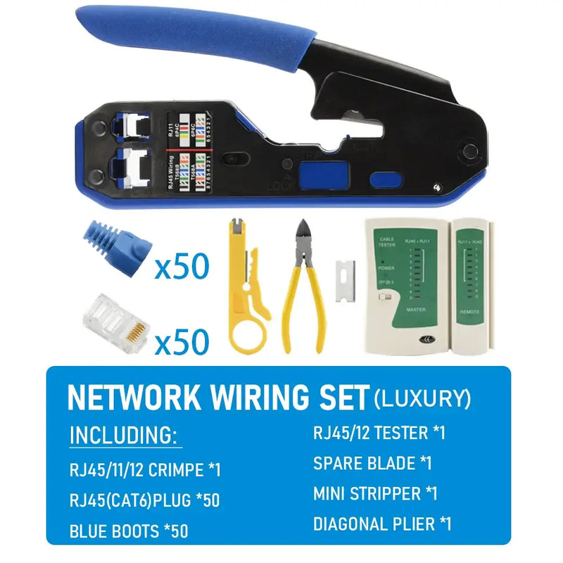 Network cable crimping tool and accessories from Seven Floor Cable, Mainland China