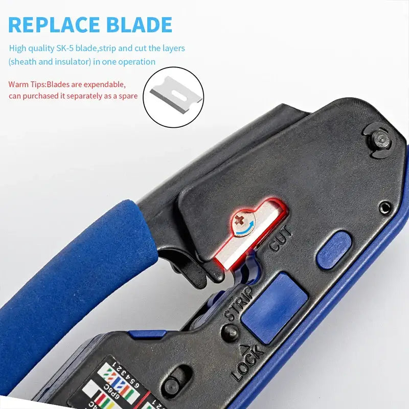 Crimping tool with replaceable blade for Seven Floor Cable Crimper from Mainland China