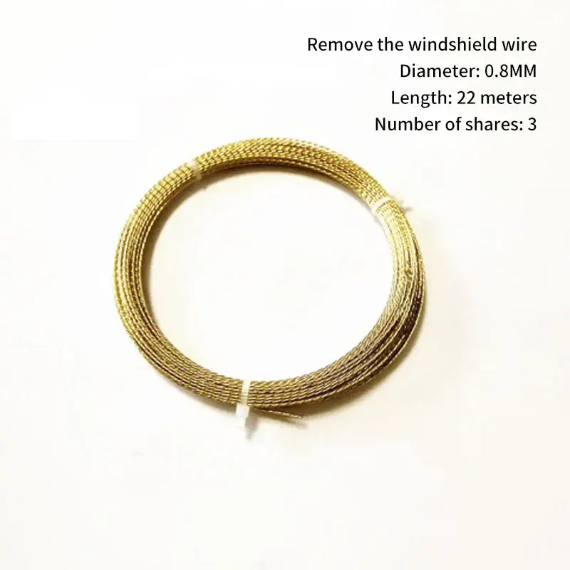 Coiled golden windshield wire specifications for SHIDWJ 22m car windshield removal tool