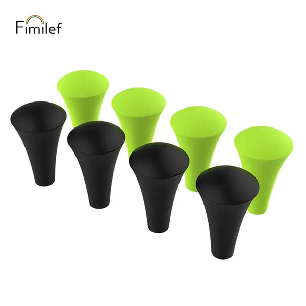 Set of funnel-shaped silicone caps in black and green for X-Grip holder phone accessories