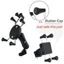 X-shaped adjustable phone mount for bicycles featuring a silicone cap for X-Grip Holder