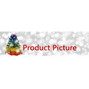 Rainbow-colored Christmas tree silhouette with sparkly ornaments and Sokany Portable Humidifier