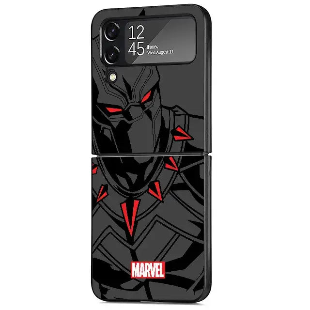 Smartphone case with stylized Black Panther design for Spider Man Iron Man fan