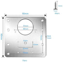 Metal mounting plate with precise measurements for NoEnName Null Hinge Repair Plate 90mm