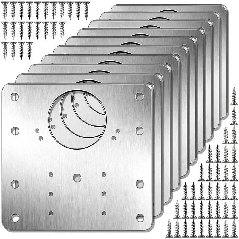 Metal plates with circular cutouts for NoEnName Null Hinge Repair Plate 90mm applications