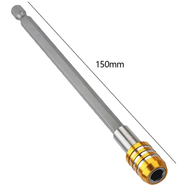 Magnetic screwdriver bit holder with long shaft and gold collar for Stonego Quick Hex Tools