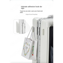 Adhesive hook on Elegant Multifunctional Rolling Luggage with decorative bag attached