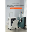 Elegant Multifunctional Rolling Luggage with Aluminum Frame and Front-Opening Compartment