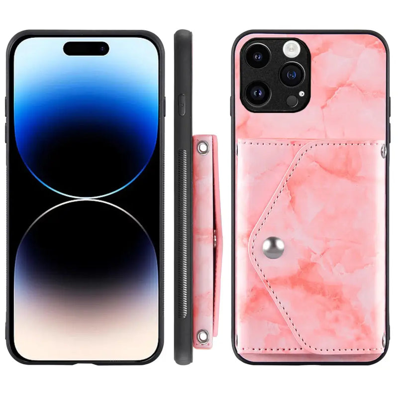 Smartphone with Stylish Phone Case designs for Apple iPhone 15 Pro Max displayed