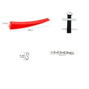 Red plastic shoe horn with measurements for SWHGYWHZ Paintless Dent Repair Tools Kit