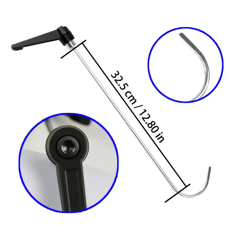 Long metal rod with hook and plastic handle in SWHGYWHZ Paintless Dent Repair Tools Kit