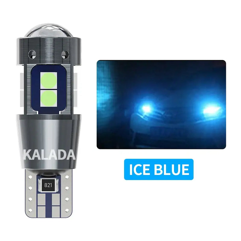 KALADA ICE BLUE LED car light bulb for T10 LED Dome Light including 6000K White