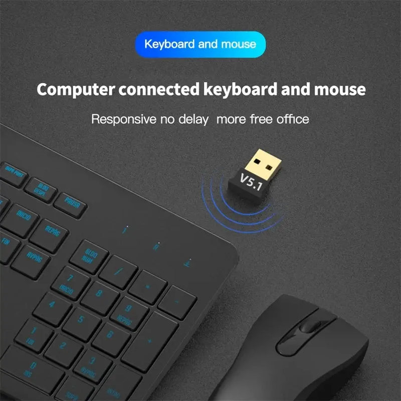 Wireless keyboard and mouse set with USB receiver by TelDaykemei Adapter Transmitter