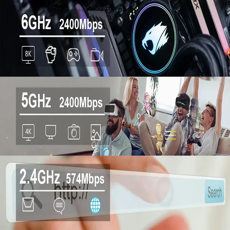 Comparison chart of Wi-Fi frequency bands for TelDaykemei Wireless Protocol and Intel AX210