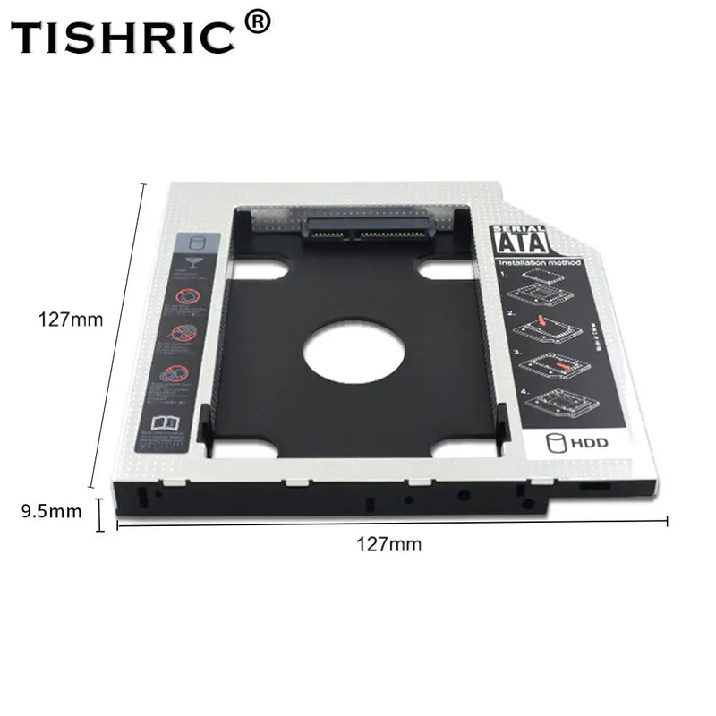 Hard drive caddy adapter for TISHRIC Aluminum External Hard Drive Case installation