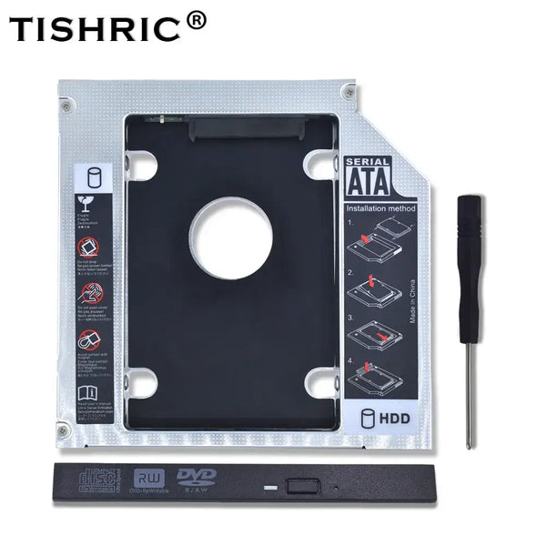 Hard drive caddy adapter for TISHRIC Aluminum External Hard Drive Case with heat dissipation