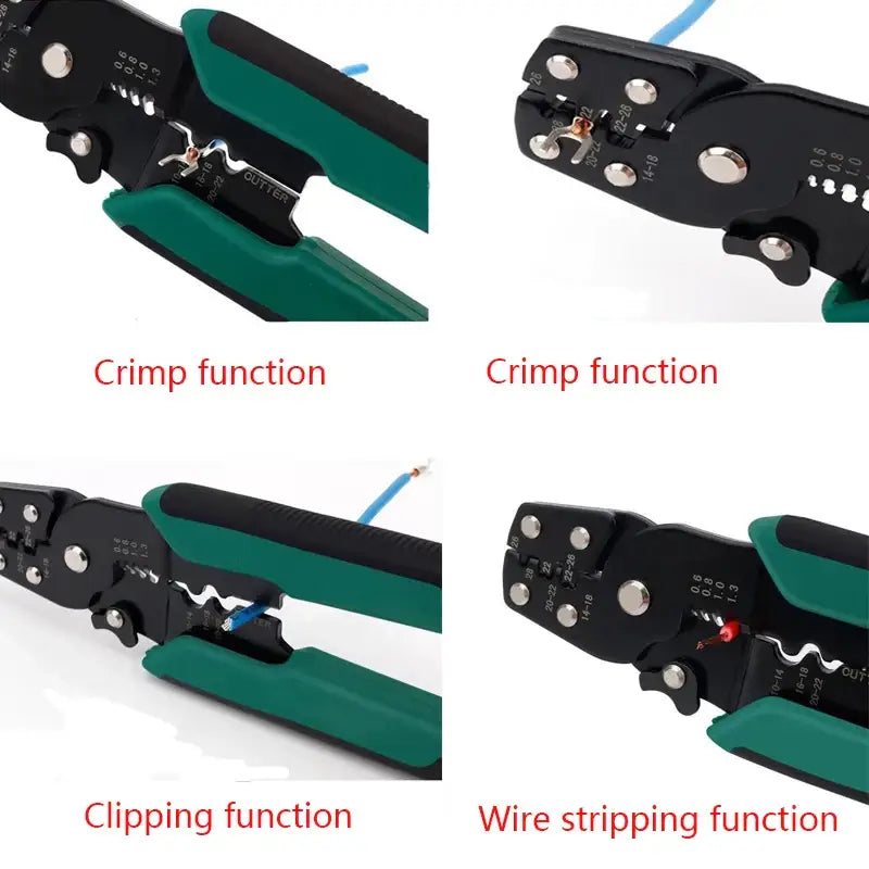 Multifunctional wire crimping and stripping tool by Tongliao in durable carbon steel