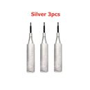 Three silver ECU cover open tools with textured grips and thin black tips