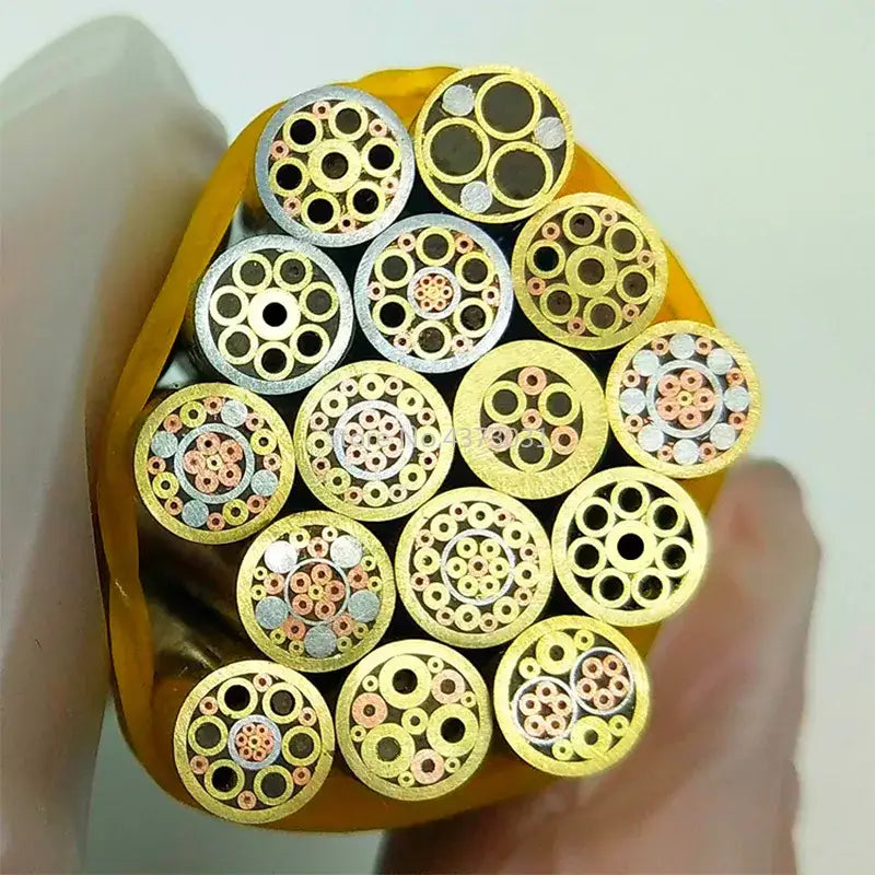 Cross-section of fiber optic cable bundle showcasing intricate cores for TYSEEK hand tool parts