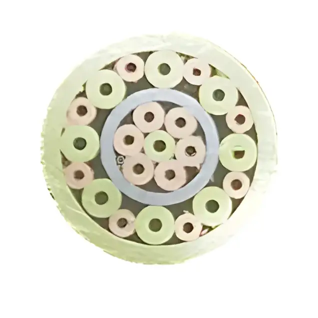 Circular arrangement of pastel-colored Life Savers candies with TYSEEK hand tool parts