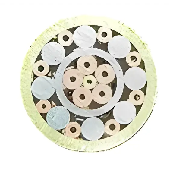 Circular decorative pattern with concentric rings in pastel colors for Tyseek Hand Tool Parts