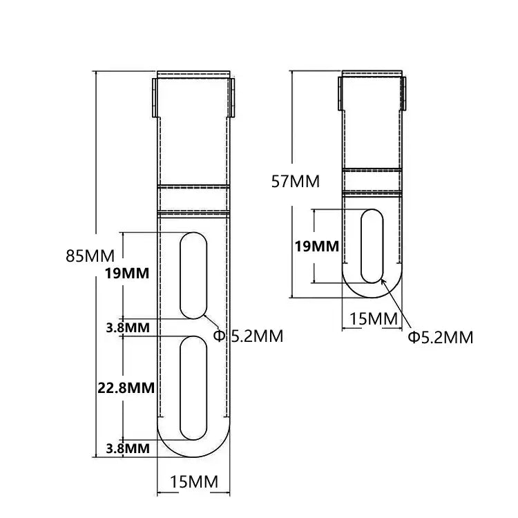 Technical drawing of TYSEEK Durable Hand Tool Parts with labeled dimensions for efficiency