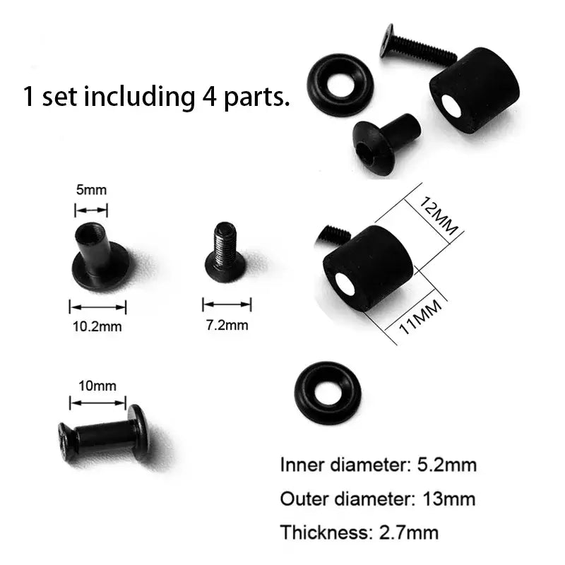 4 Sets Kydex Holster Screw Parts Fast-dialing Sheath Screw Fittings Making K - 4 sets Holster Screw