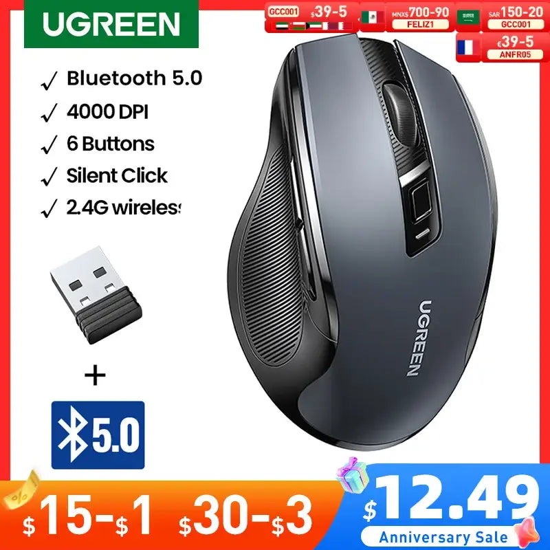 UGREEN 2.4GHz Wireless Optical Mouse from China