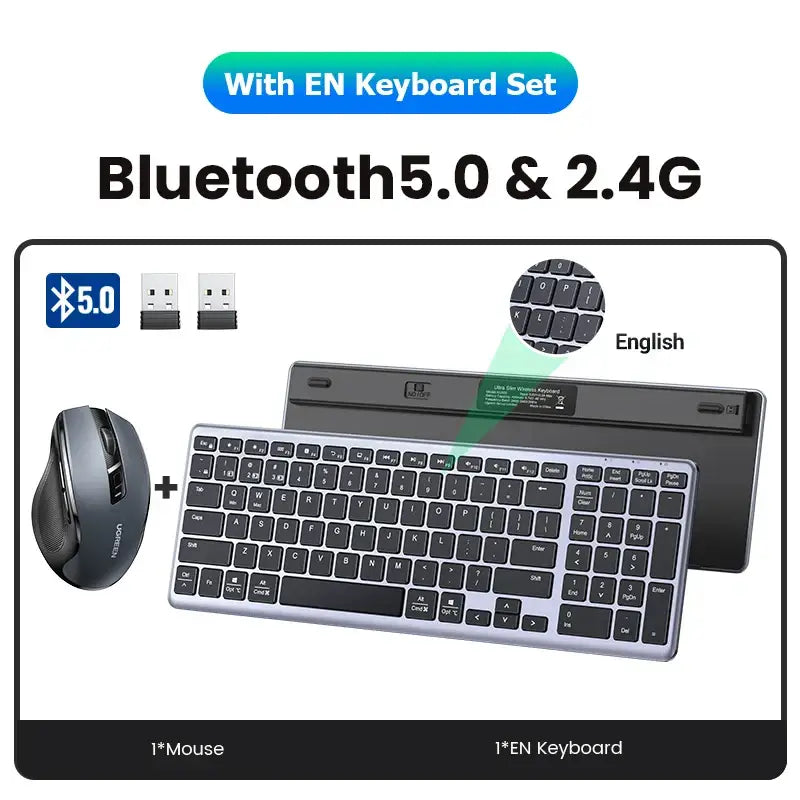 Wireless optical mouse and keyboard set with Bluetooth 5.0 from Mainland China